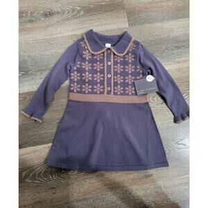 Modern Moments Toddler Girl Navy Long Sleeved‎ Dress NWT Bamboo #6